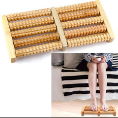 Foot Massager Wooden Roller For Relaxation Stress Relief And Improved Blood Circulation Durable Natural Wood Design