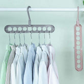 Multi-port 360 Rotation 9 Holes Plastic Storage Clothes Hanger