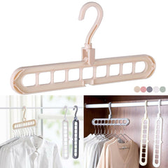 Multi-port 360 Rotation 9 Holes Plastic Storage Clothes Hanger
