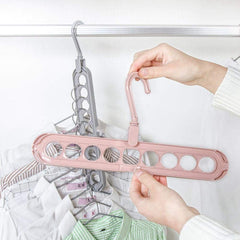 Multi-port 360 Rotation 9 Holes Plastic Storage Clothes Hanger