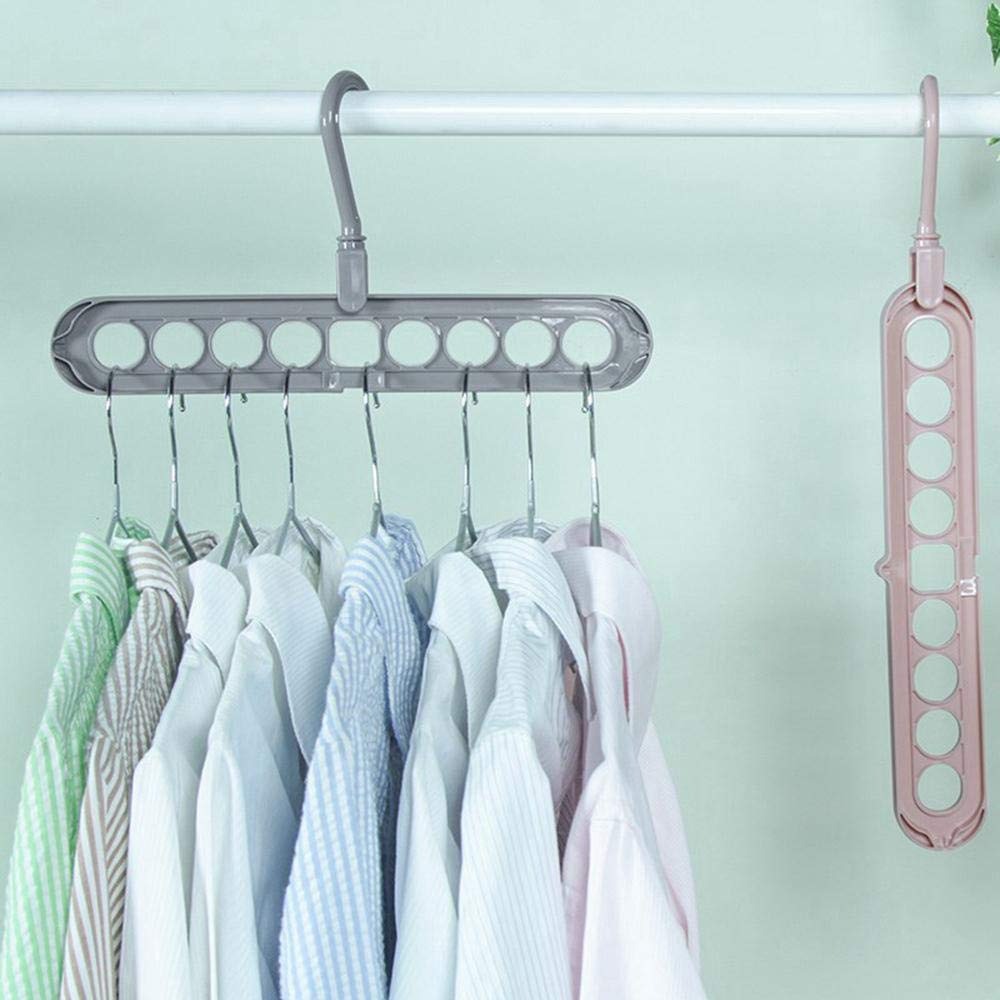 Multi-port 360 Rotation 9 Holes Plastic Storage Clothes Hanger