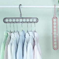 Multi-port 360 Rotation 9 Holes Plastic Storage Clothes Hanger