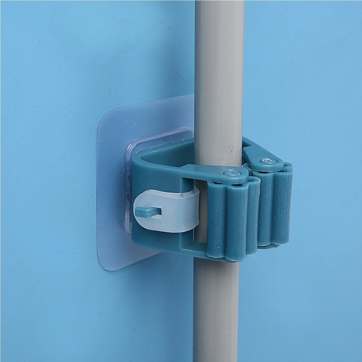 Strong Wall Mounted Wiper/Mop Organizer Holder/Hook - Brush Broom Hanger - Storage Rack Kitchen Clip